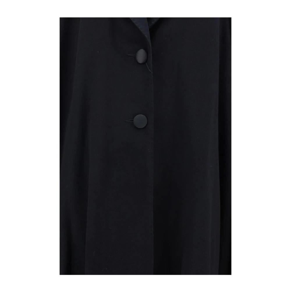 Dolce & Gabbana Geometrische Revers Wol Cape Jas Black Dames