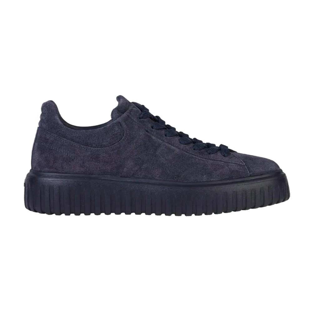 Hogan H-Stripes Laced H+Punching Sneakers Heren Schoenen Blauw
