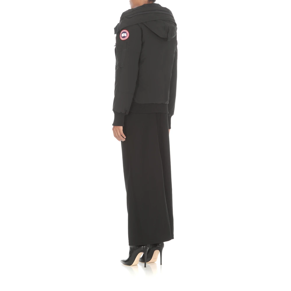 Canada Goose Zwarte Tech Stof Gewatteerde Donsjas Black Dames