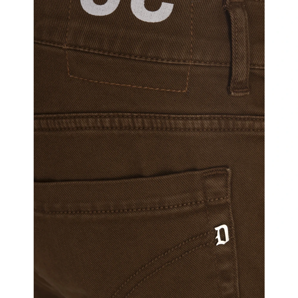 Dondup Bruine Skinny Fit Katoenen Broek Brown Heren