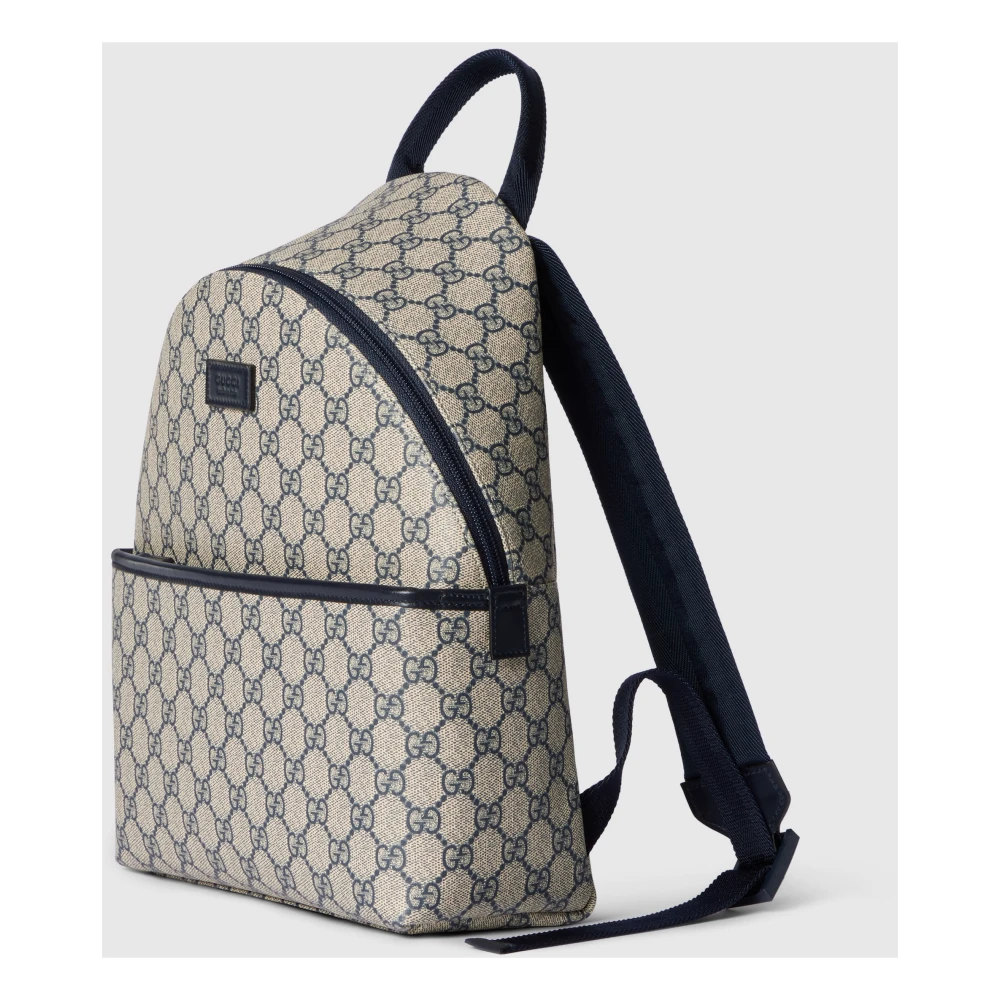 Gucci Kinderen Beige Rugzak Blauw Leer Beige Heren
