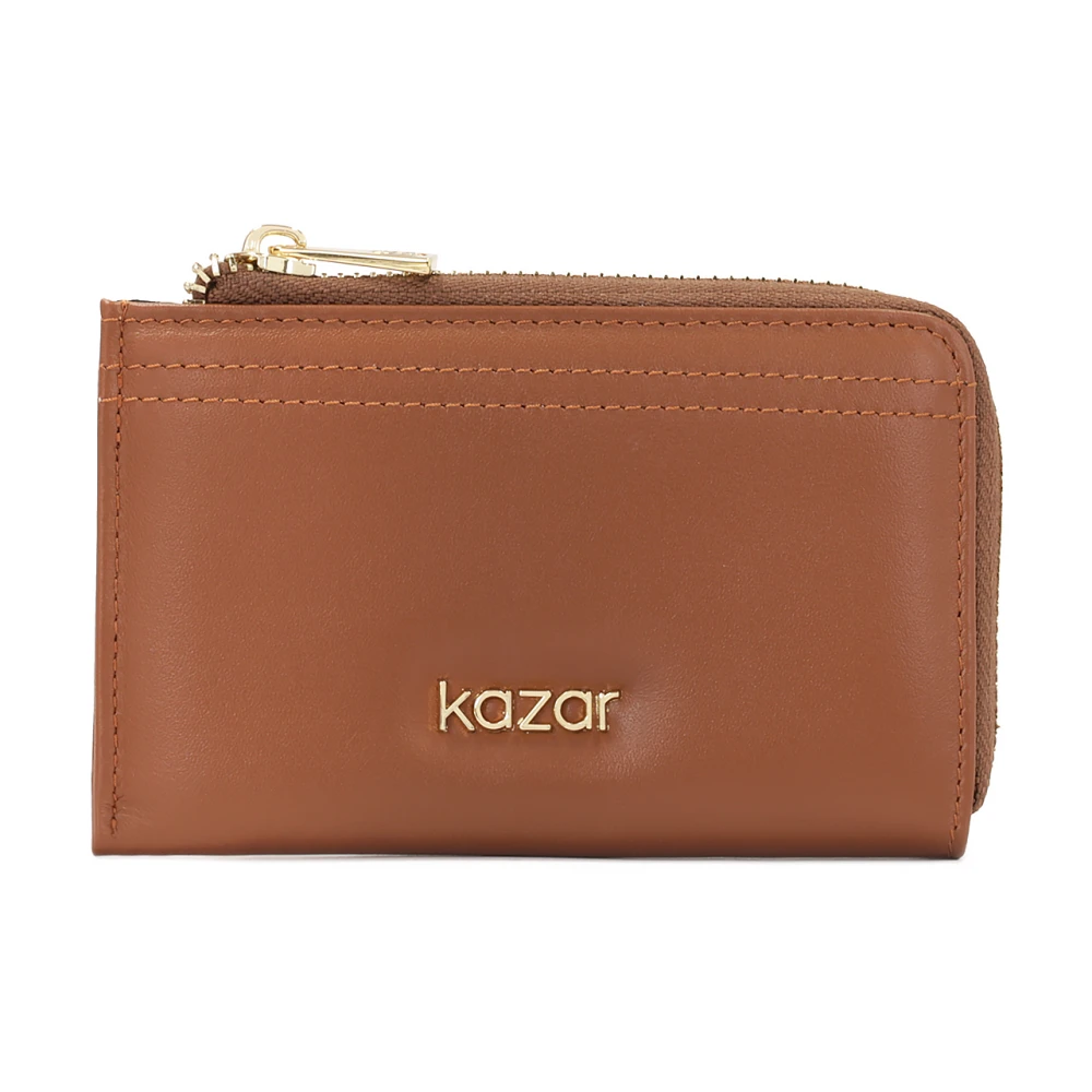 Kazar Kleine leren portemonnee Brown Dames
