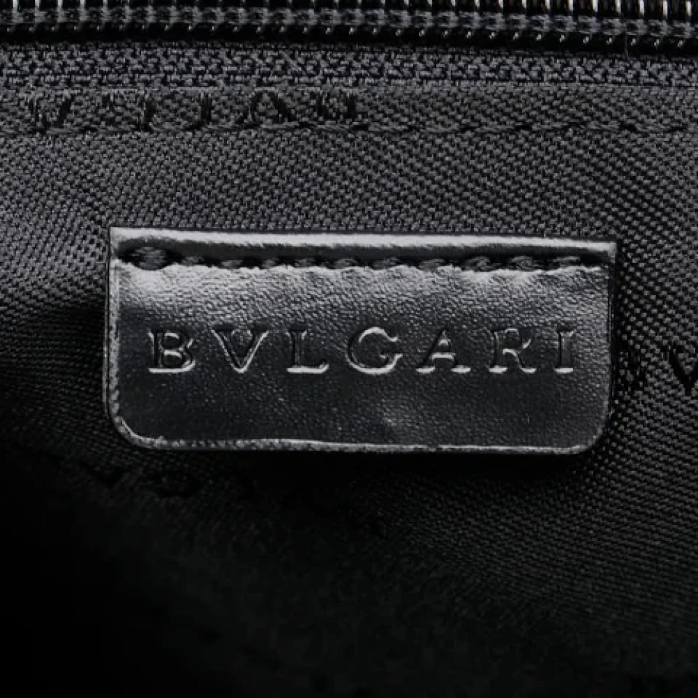 Bvlgari Vintage Pre-owned Canvas shoulder-bags Blue Dames
