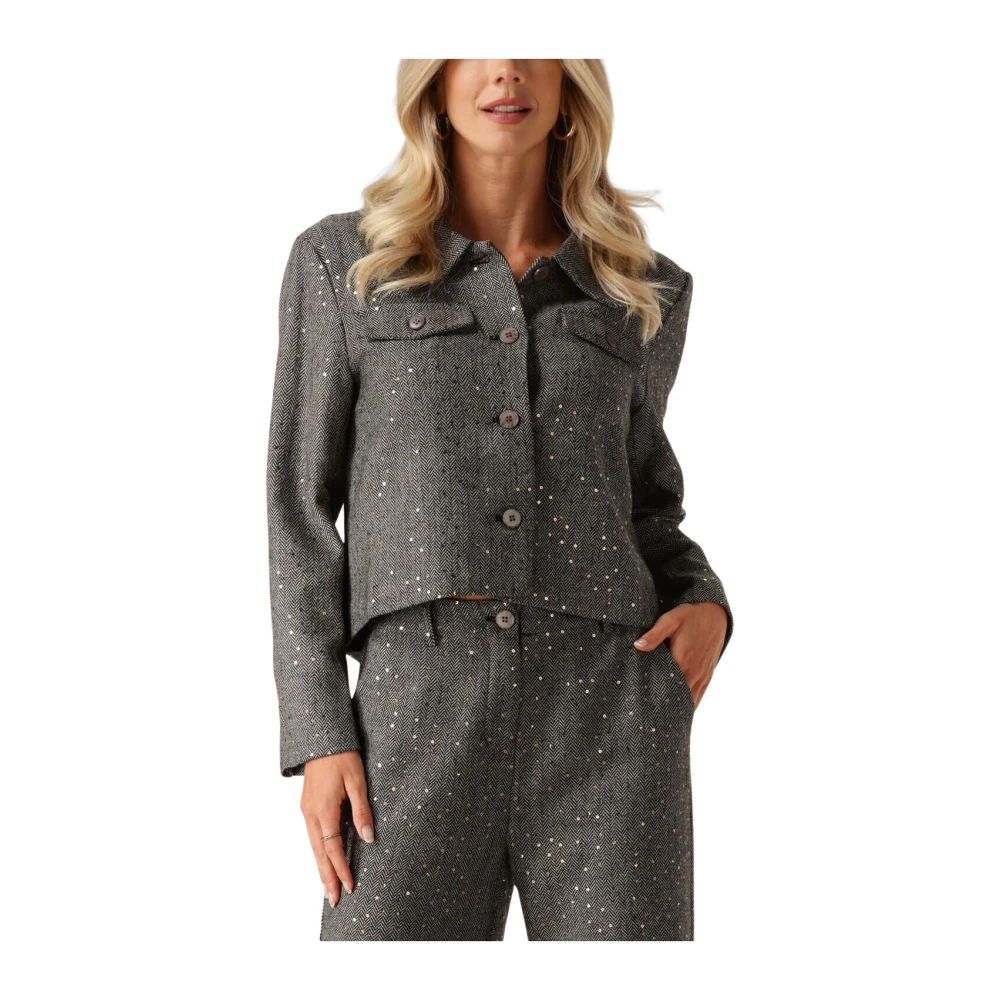 Ydence Zwarte Jas Halsey Black Dames
