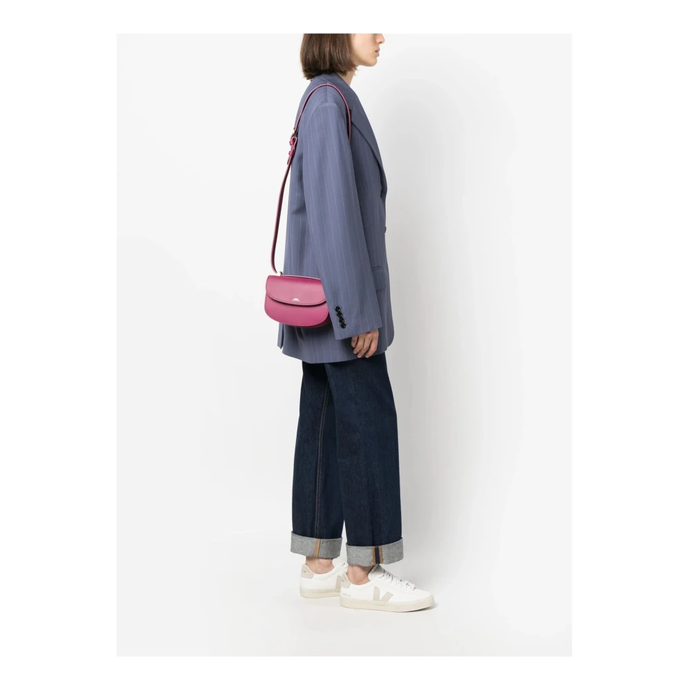 A.p.c. Geneve Mini Leren Tas Purple Dames