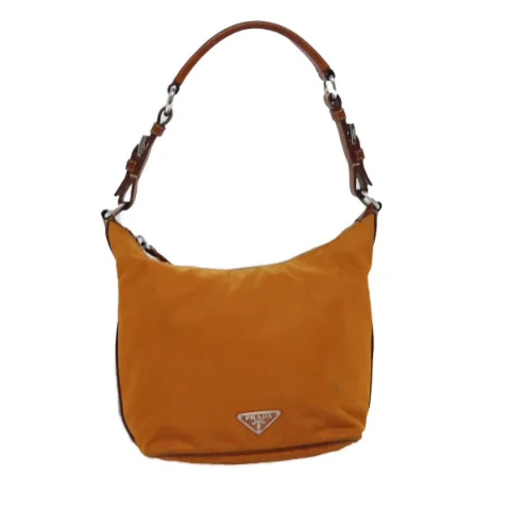 Prada Vintage Pre-owned Nylon prada-bags Orange Dames