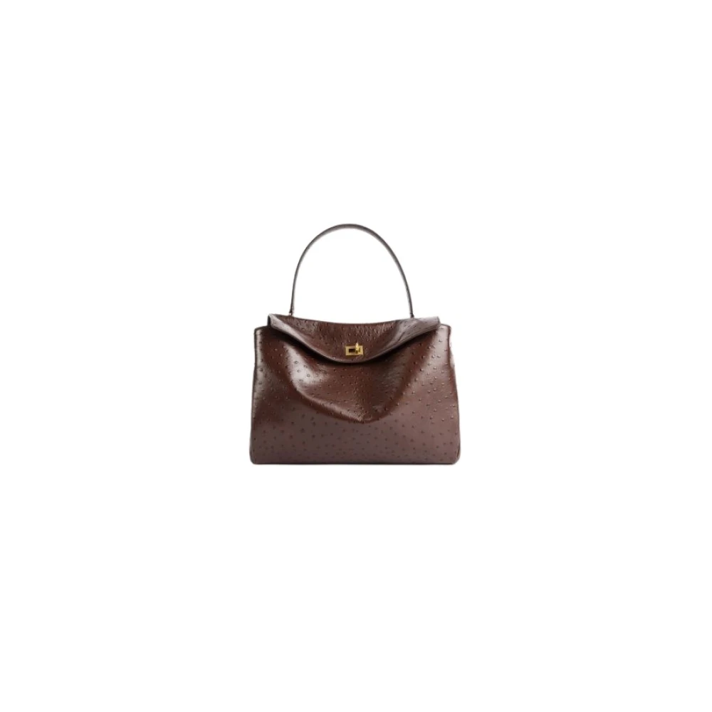 Balenciaga Rodeo Medium Handtas met leren band Brown Dames