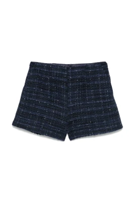 Svarta Tweed Shorts med Dartdetaljer