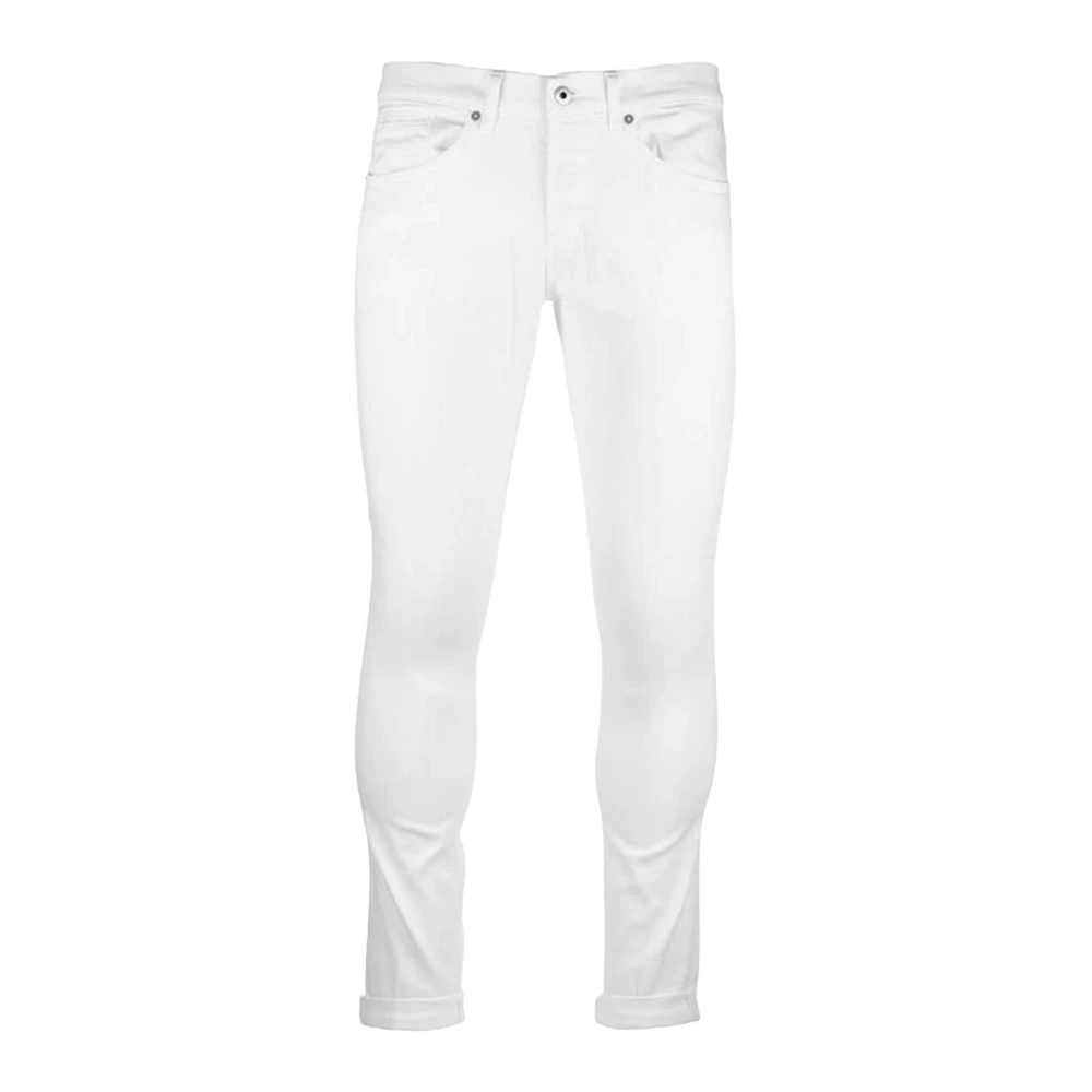 Dondup George Skinny Fit Lage Taille Jeans White Heren