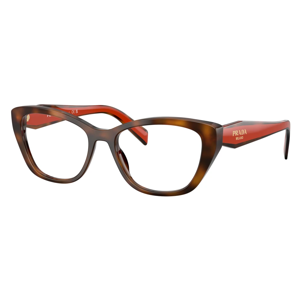 Prada Unisex Brown Glasses, 53 Mm, Cat-Eye Frame