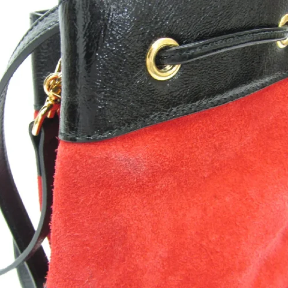 Gucci Vintage Pre-owned Suede shoulder-bags Red Dames
