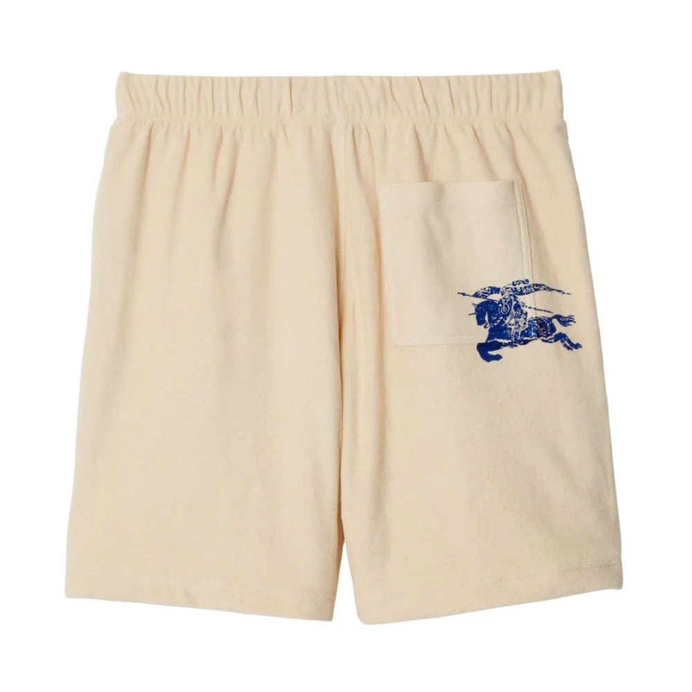 Burberry Beige Badstof Trekkoord Shorts Beige Heren