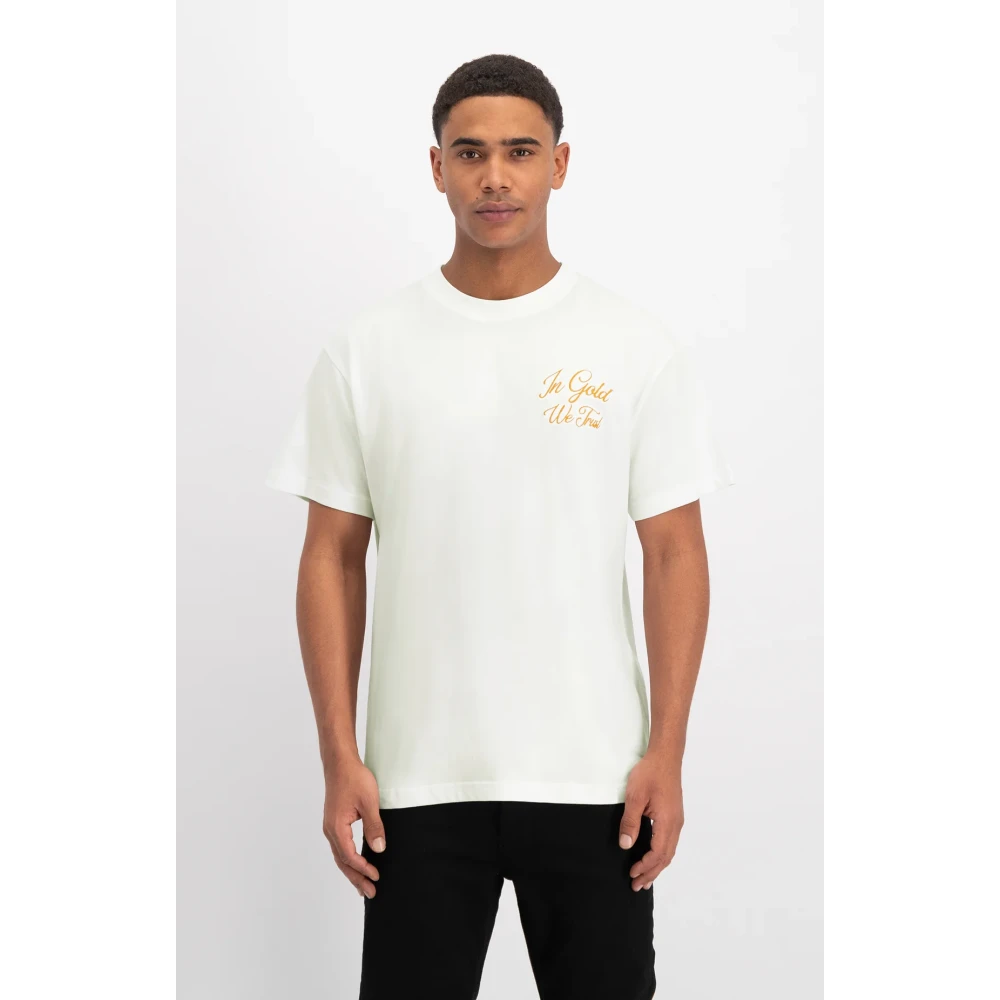 In Gold We Trust Yacht T-Shirt Wit Heren White Heren