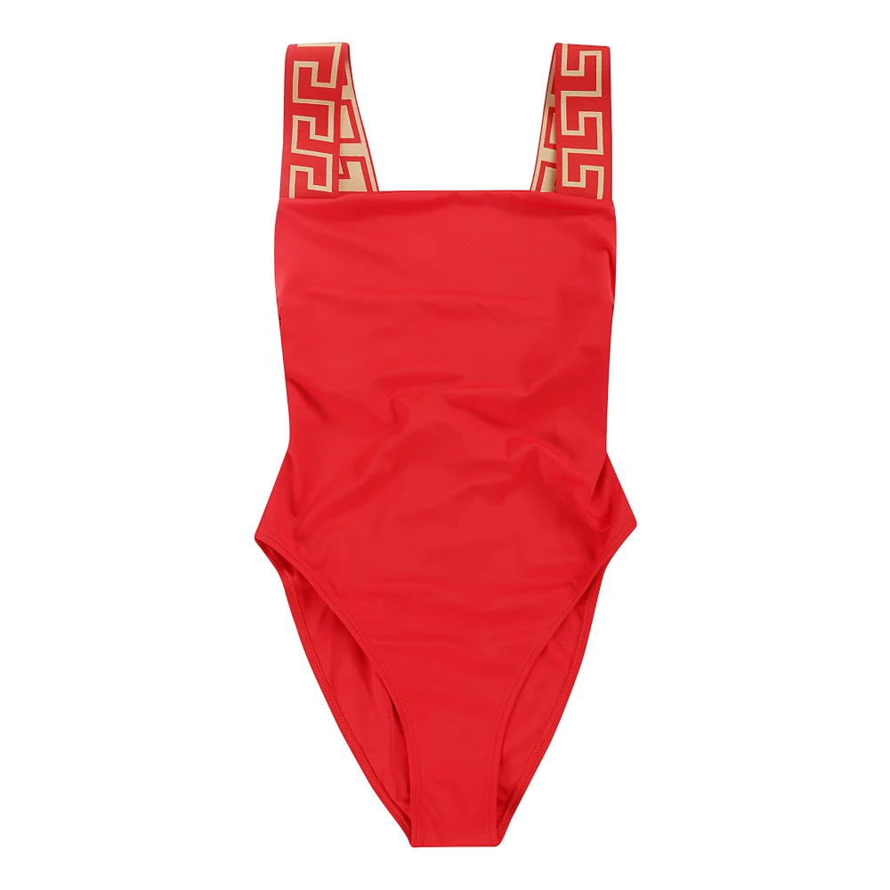 Versace Rode Sea Eendelig Badpak Lycra Red Dames