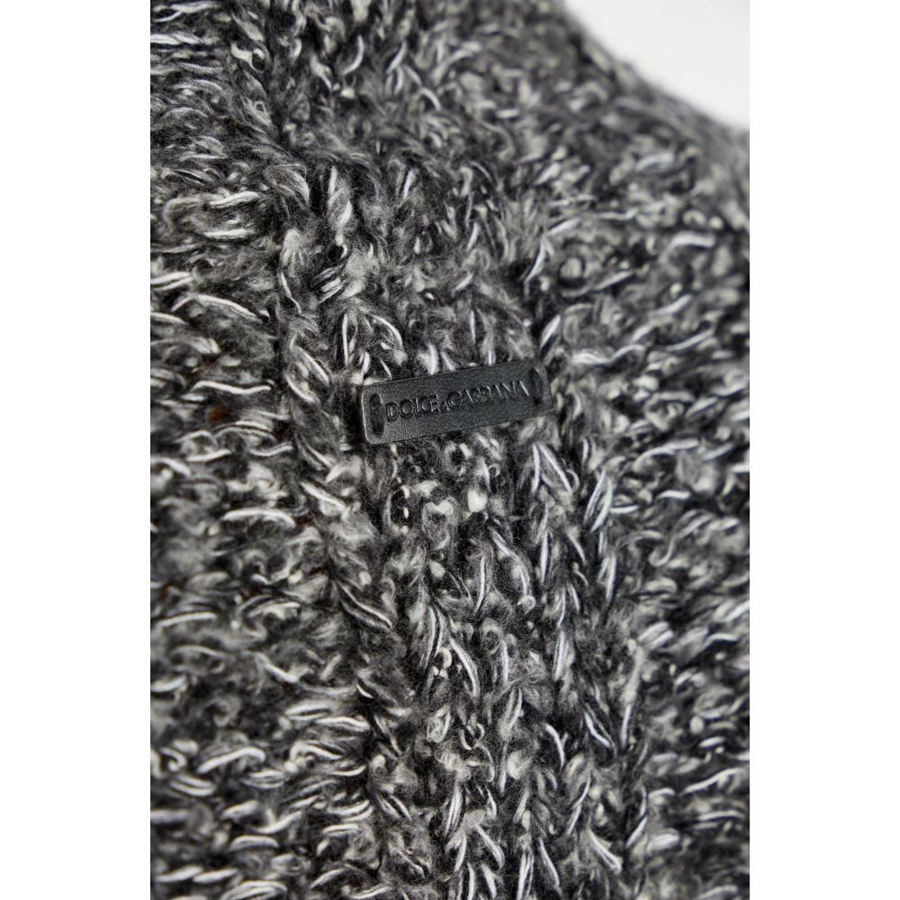 Dolce & Gabbana Gevlochten turtleneck Gray Heren