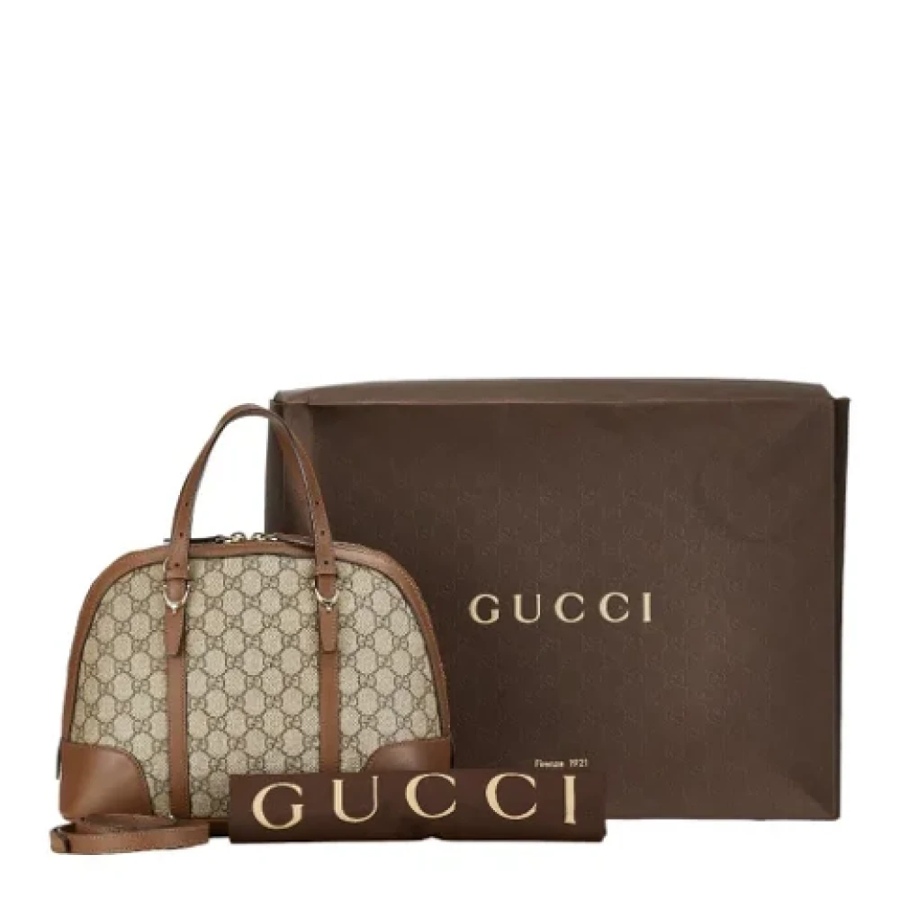 Gucci Vintage Pre-owned Plastic handbags Beige Dames