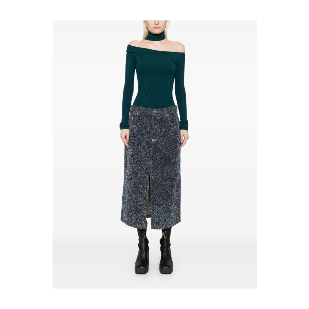 Stella Mccartney Boucle Denim Rok Blue Dames