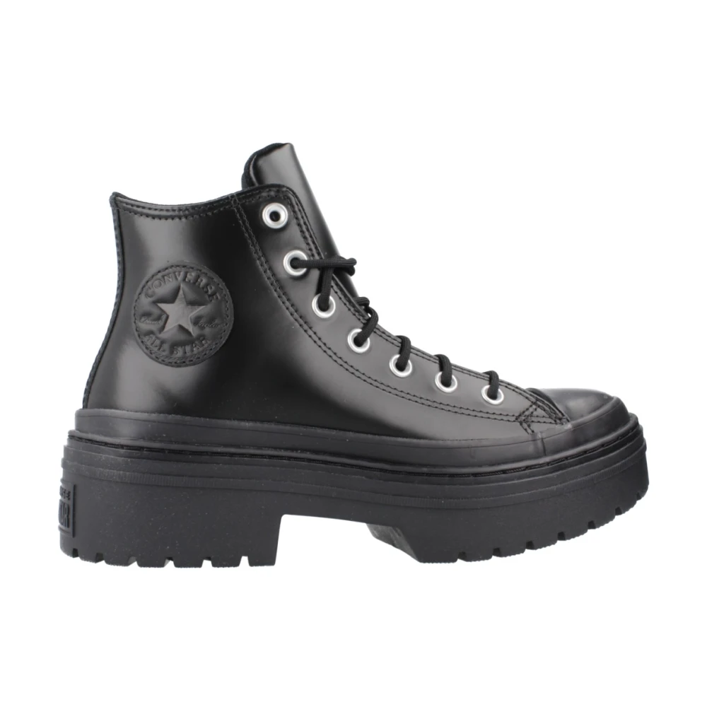 Converse Lugged Heel Lace-up Boots Black, Dam