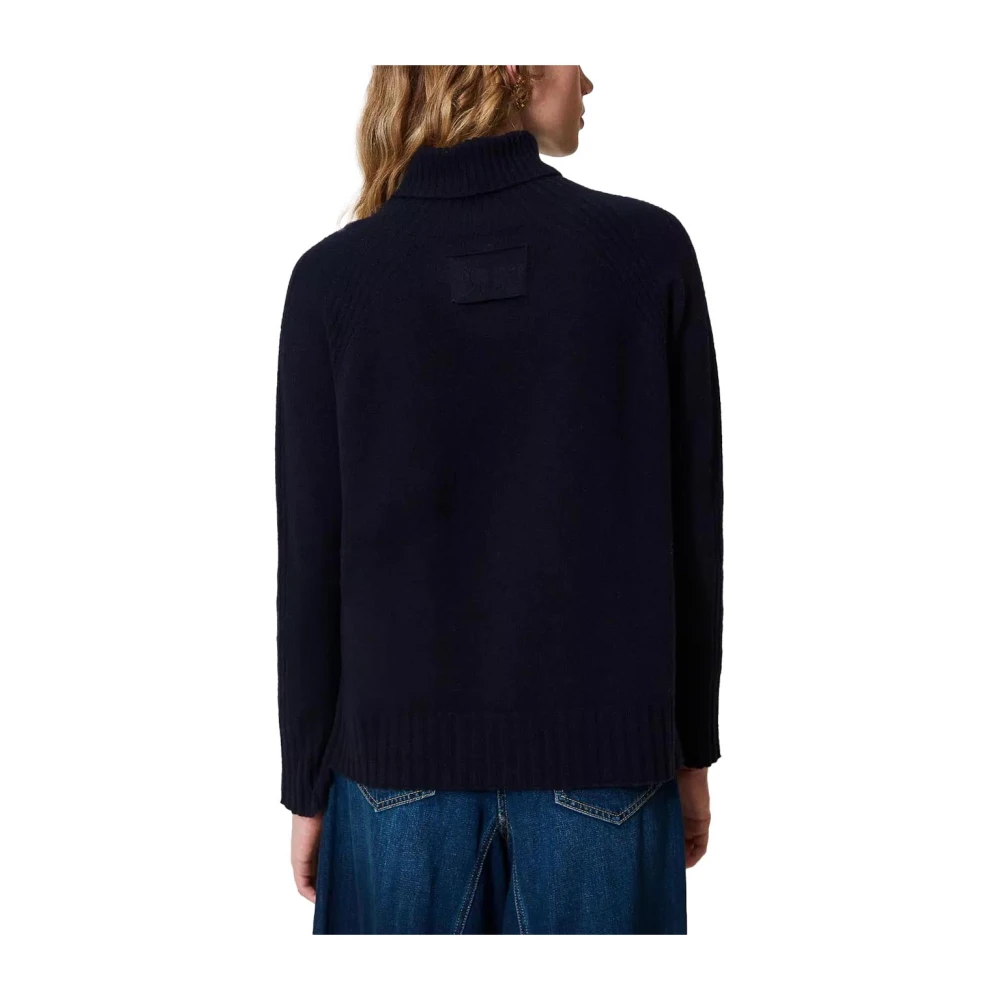 Twinset Kasjmierwol Coltrui Trui Blue Dames