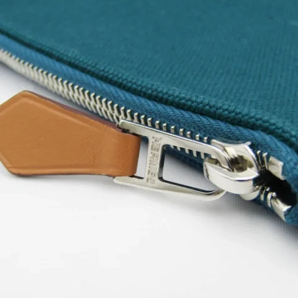Hermès Vintage Pre-owned Cotton pouches Blue Dames