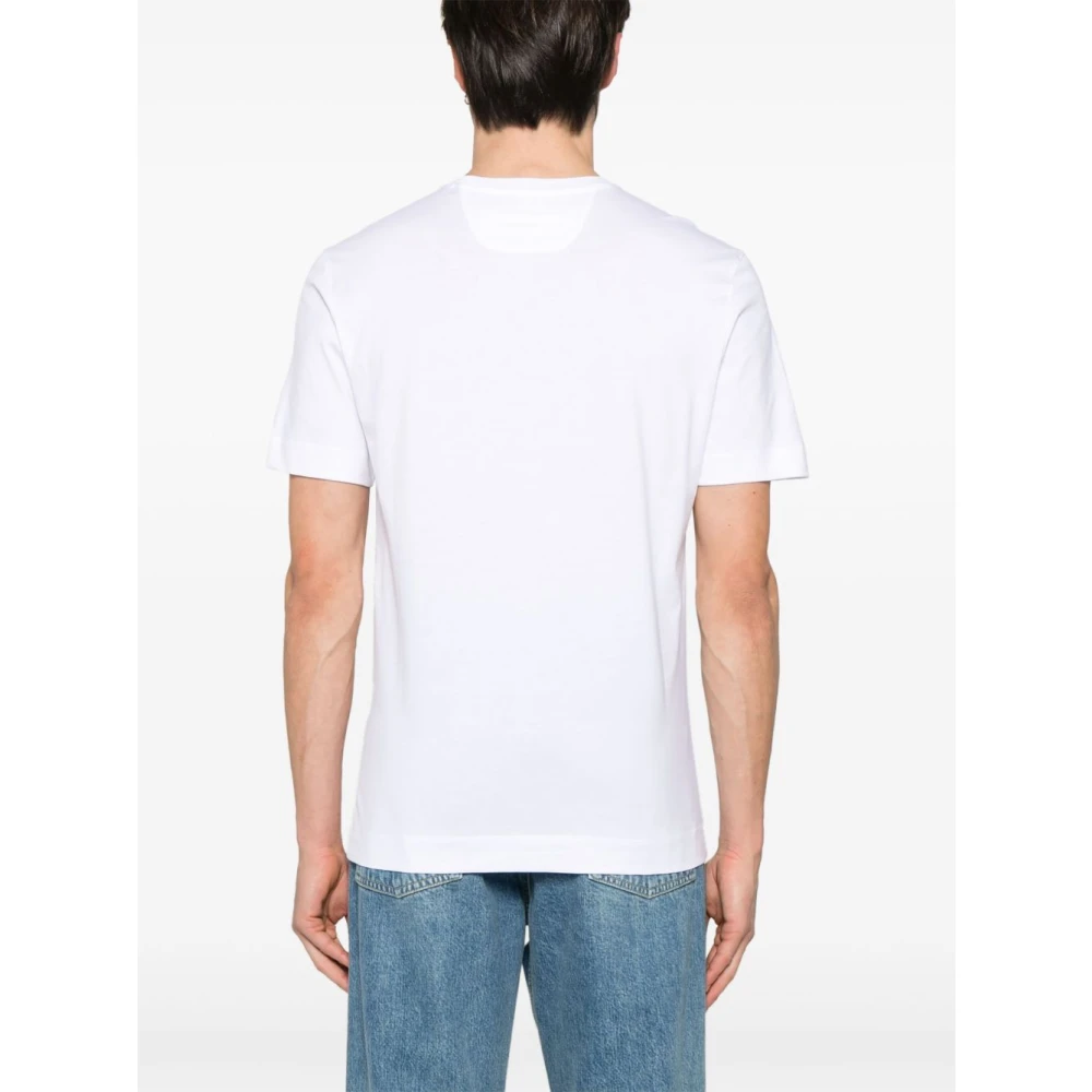 Ermenegildo Zegna Witte Crew Neck T-shirts en Polos White Heren