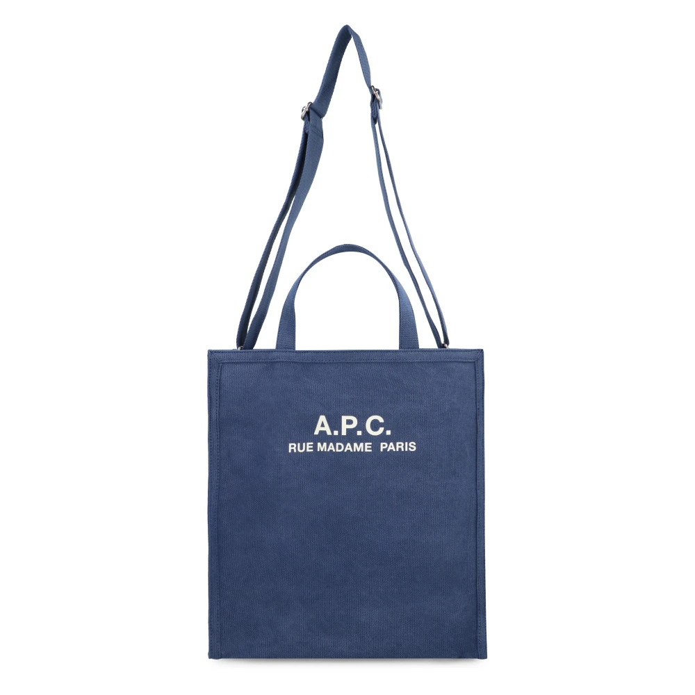 A.p.c. Denim Tote Tas Blue Heren