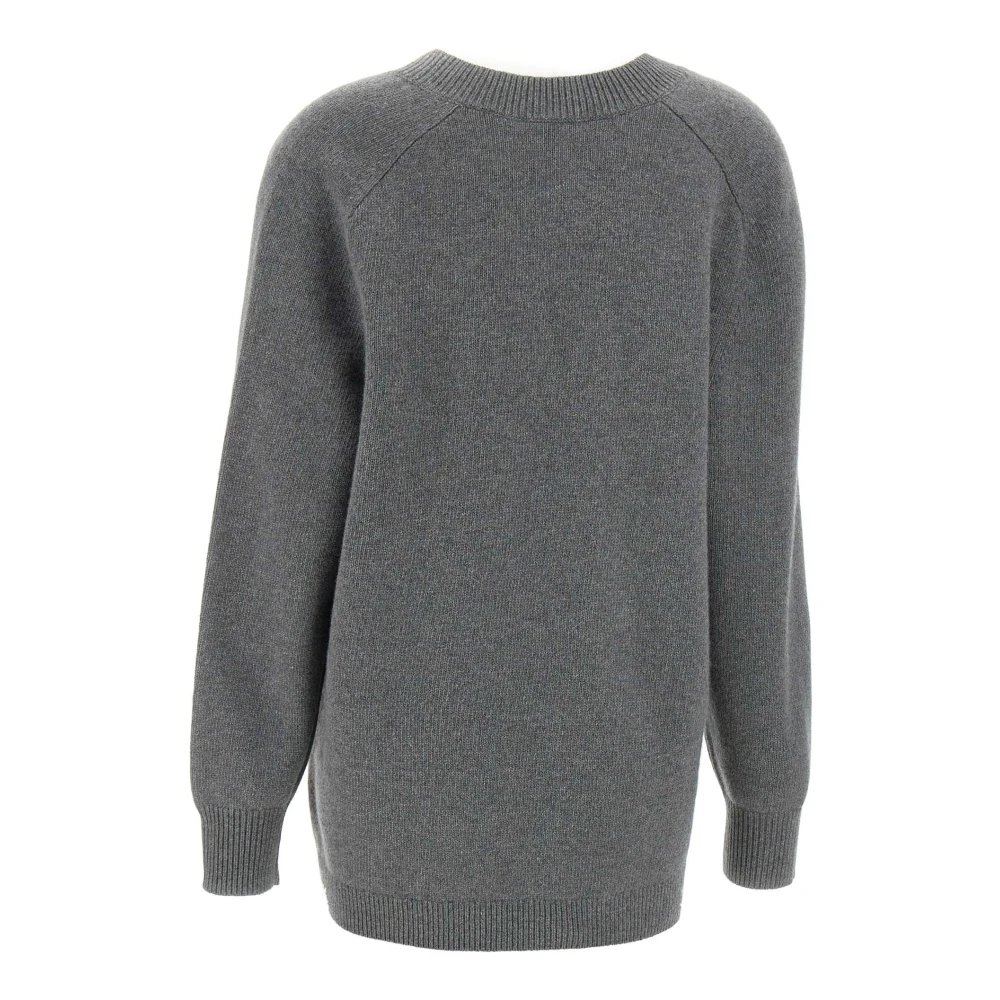 Theory Kasjmier Wol Maxi Trui Grijs Gray Dames