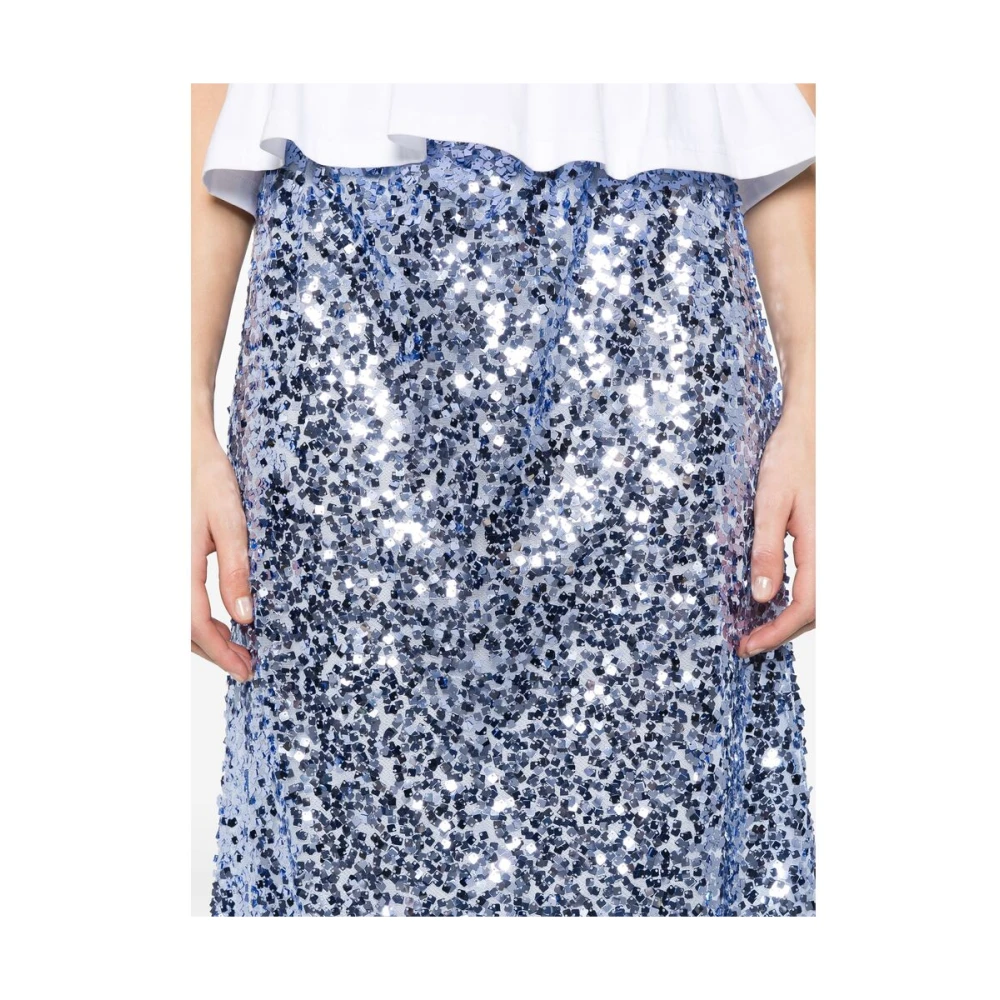BAUM UND PFERDGARTEN Lichtblauwe Elastische Taille Rok Blue Dames