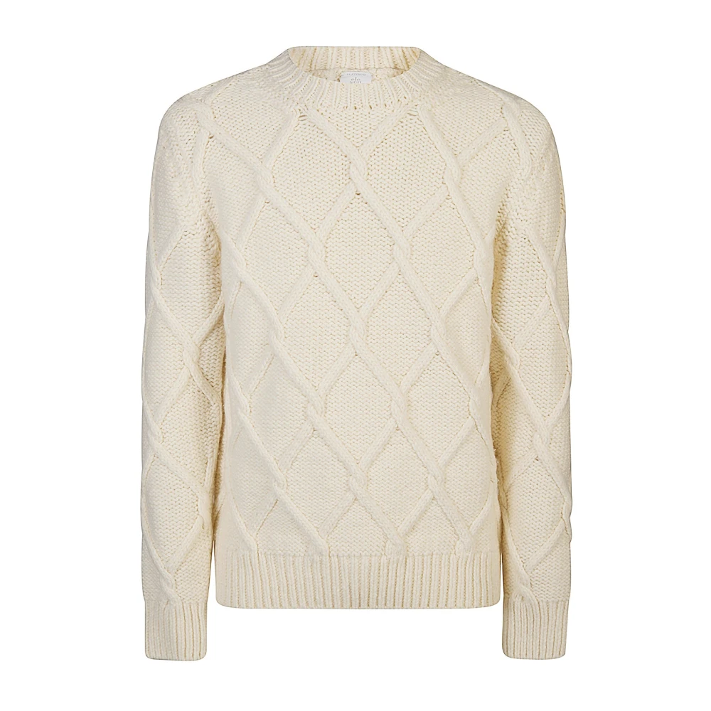 Eleventy Men's Beige Round-Neck Knitwear, Xl, Maglia Girocollo