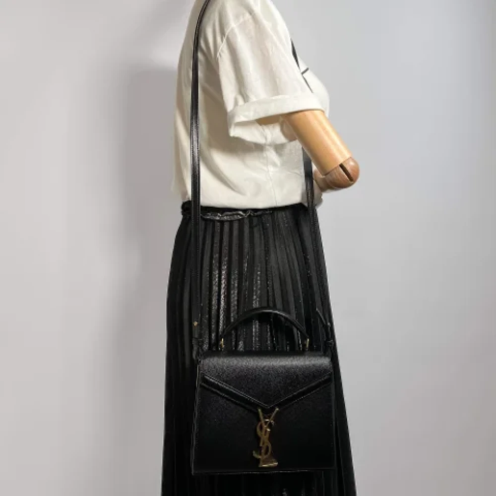 Yves Saint Laurent Vintage Pre-owned Leather handbags Black Dames