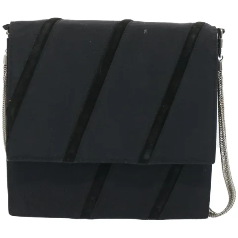 Versace Pre-owned Canvas shoulder-bags Black Dames
