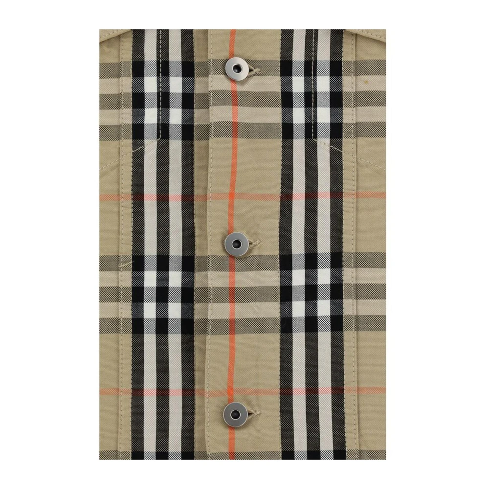 Burberry Katoenen Jack met Klassieke Kraag en Ruitpatroon Multicolor Heren