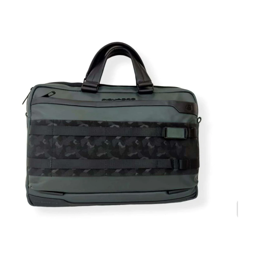 Piquadro Men's Green Laptop Bags & Cases, One Size, Work Bag