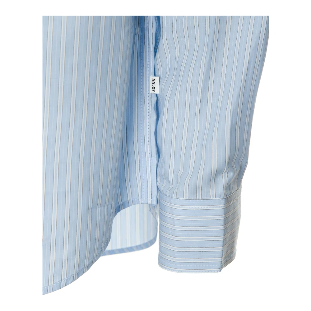 Nn07 Kent Kraag Shirt Regular Fit Blue Heren