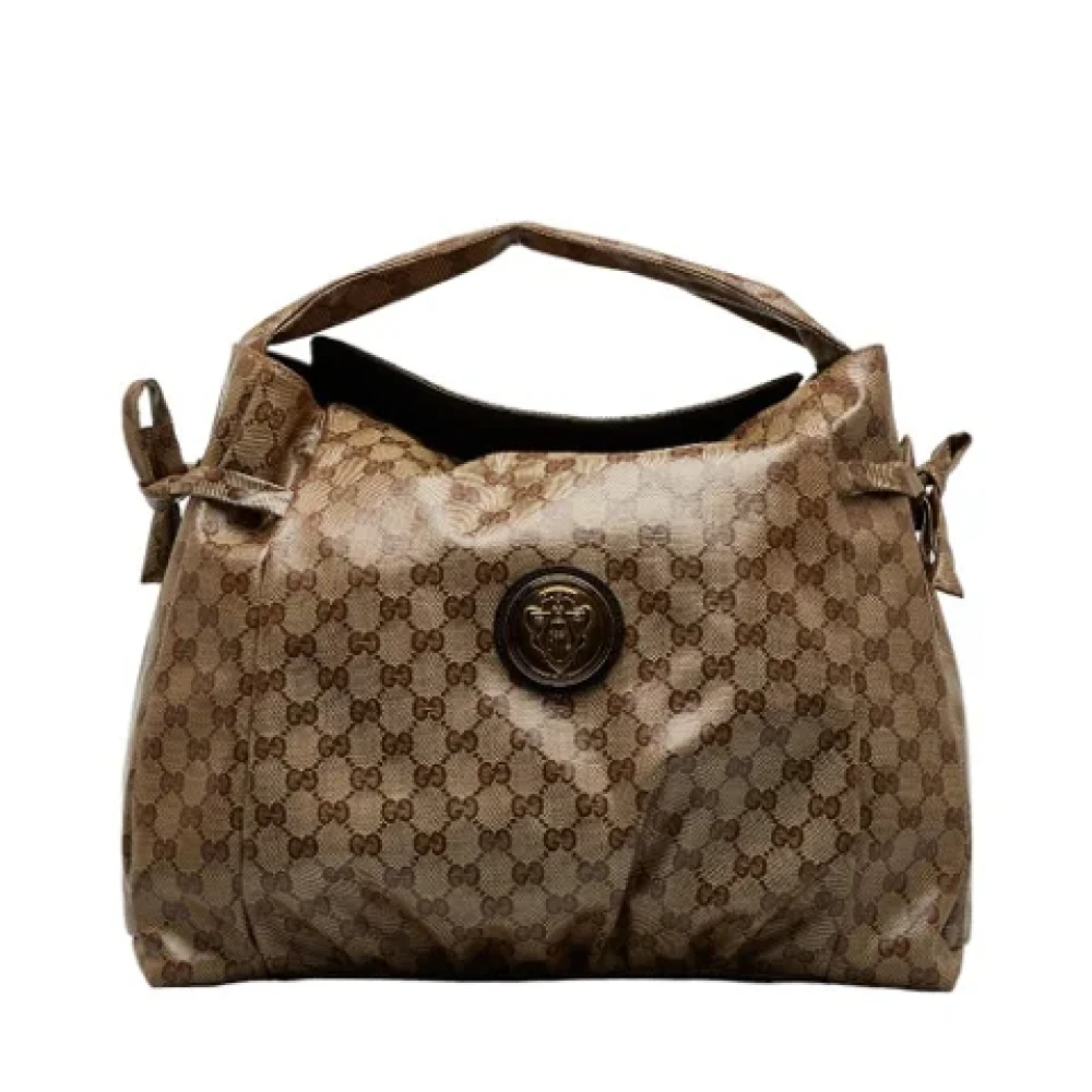 Gucci Vintage Pre-owned Plastic totes Brown Dames