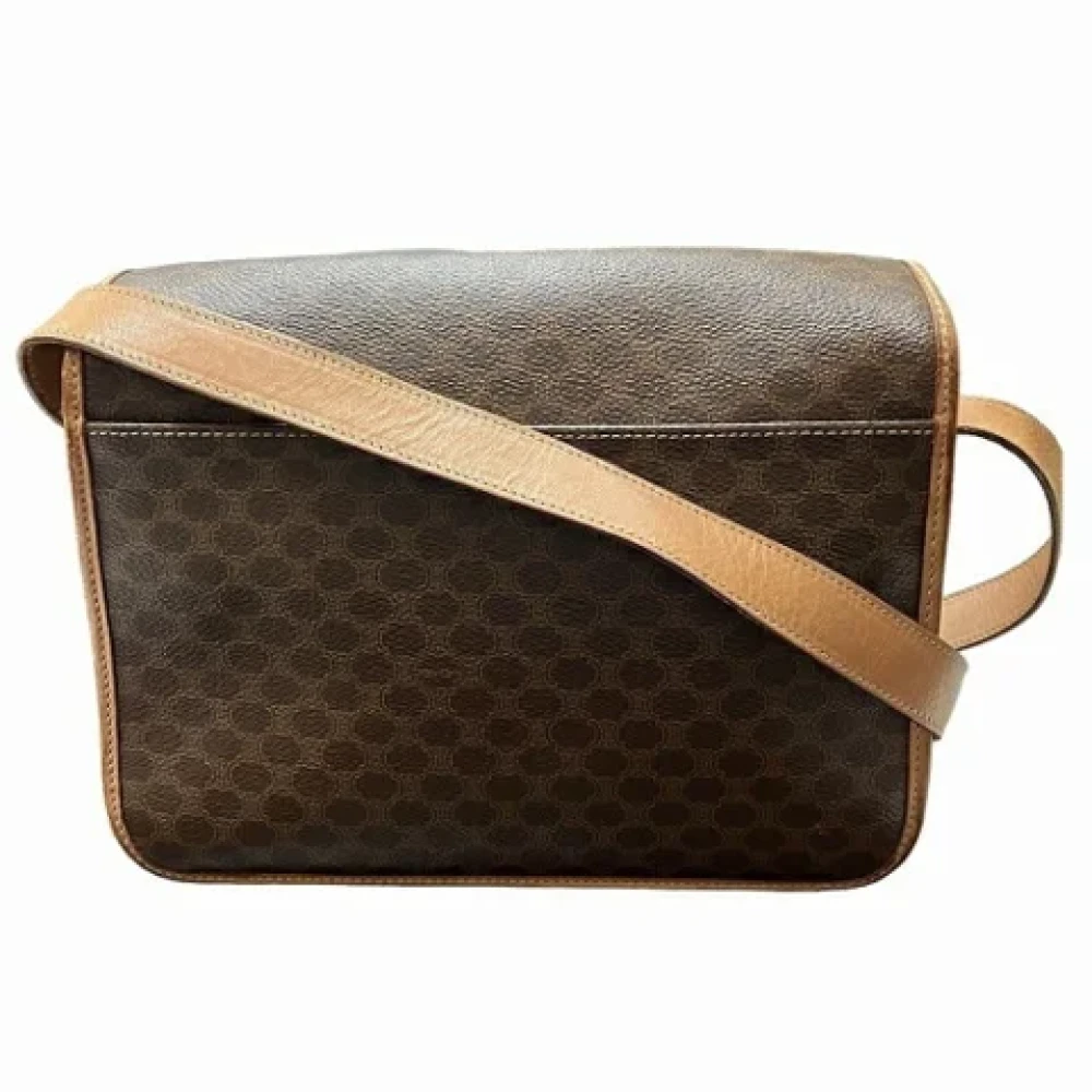 Celine Vintage Pre-owned Plastic shoulder-bags Brown Dames