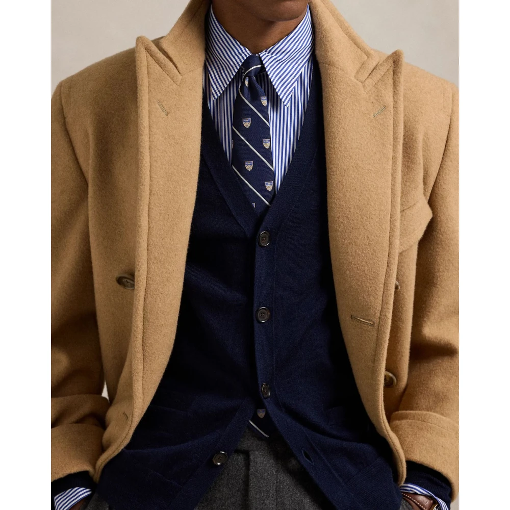 Polo Ralph Lauren Slim-Fit Wasbare Wol Cardigan Blue Heren