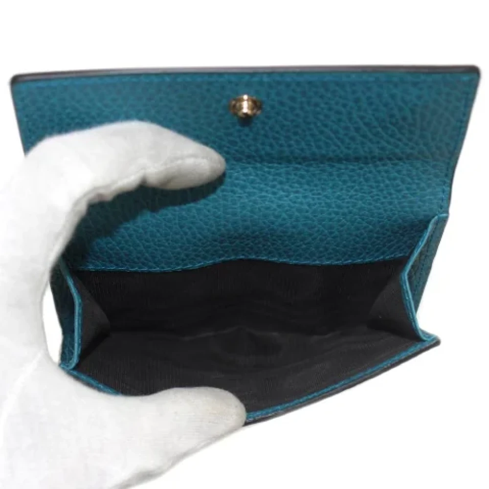 Gucci Vintage Pre-owned Leather wallets Blue Dames