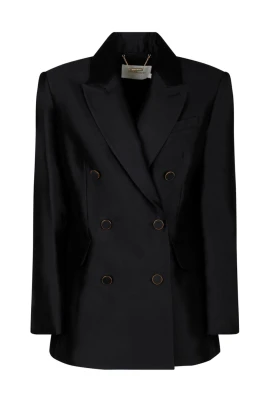 Svart Luminosity Blazer med Sjalkrage