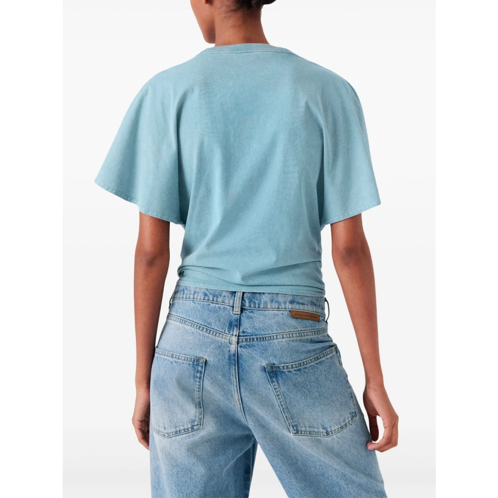 Stella Mccartney Blauw Grafisch Print Crew Neck T-shirt Blue Dames