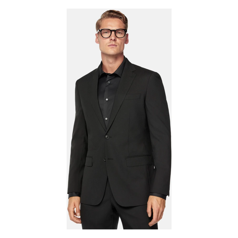 Boggi Milano Wol Stretch Pak Anversa Black Heren