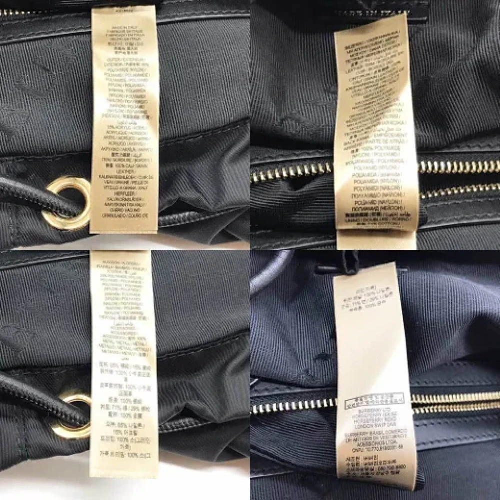 Burberry Vintage Pre-owned Fabric backpacks Black Dames