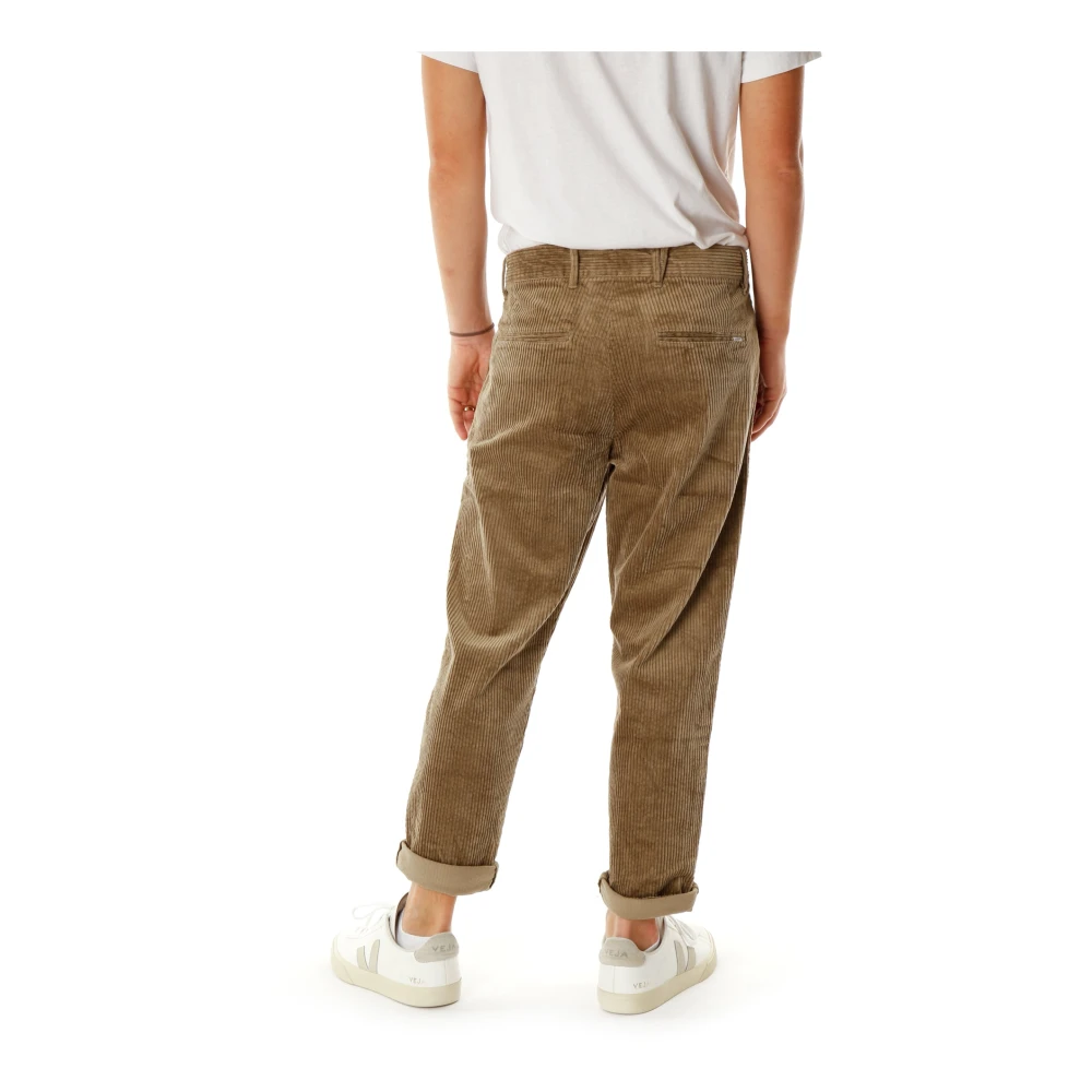 Gabba Corduroy Tapered Fit Broek Brown Heren