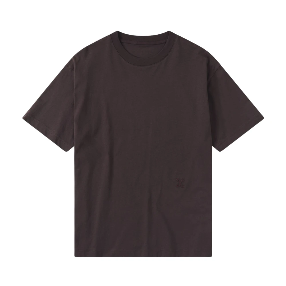 Closed Regular Fit T-shirt met geborduurd logo Purple Heren