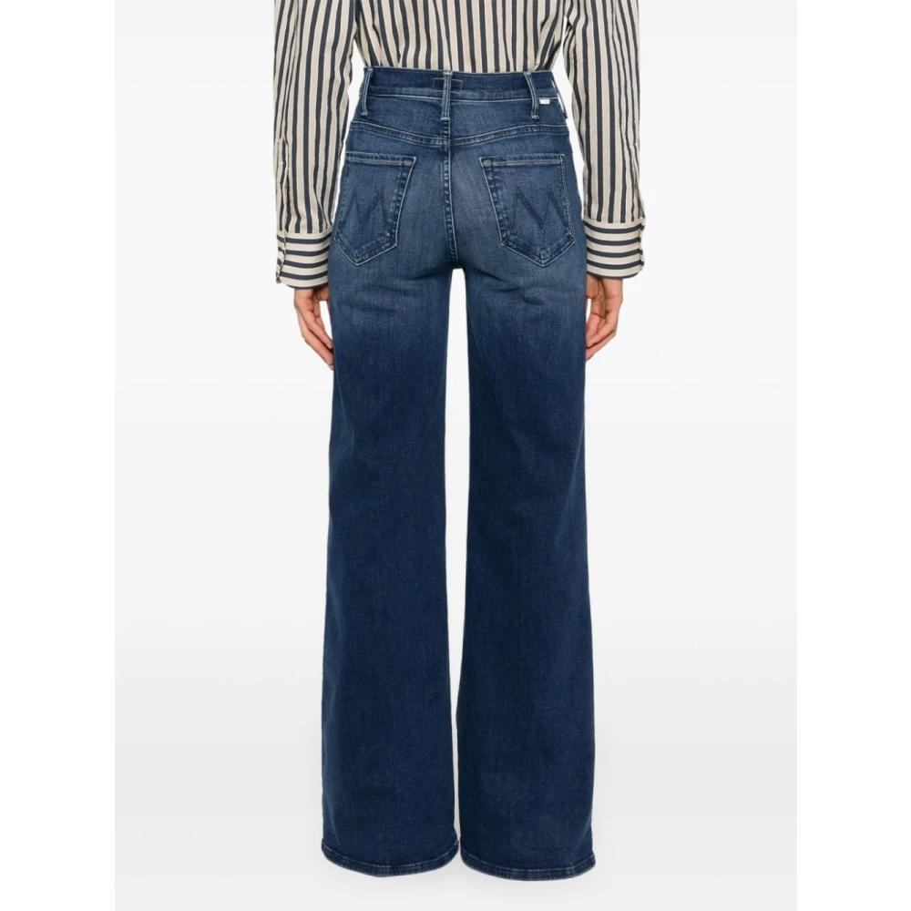 Mother Hoge Taille Wijde Pijp Jeans Blauw Blue Dames