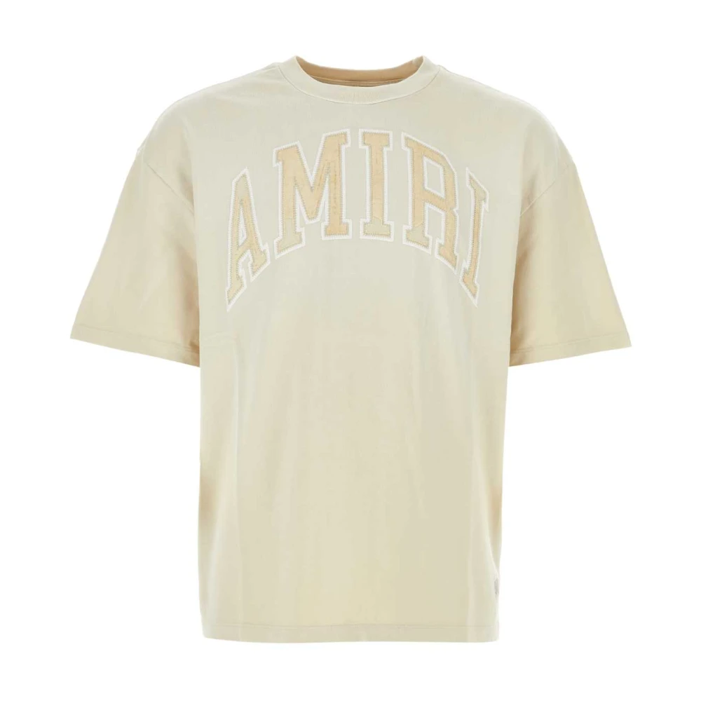 Amiri Oversize Sand Bomull T-shirt Beige, Herr