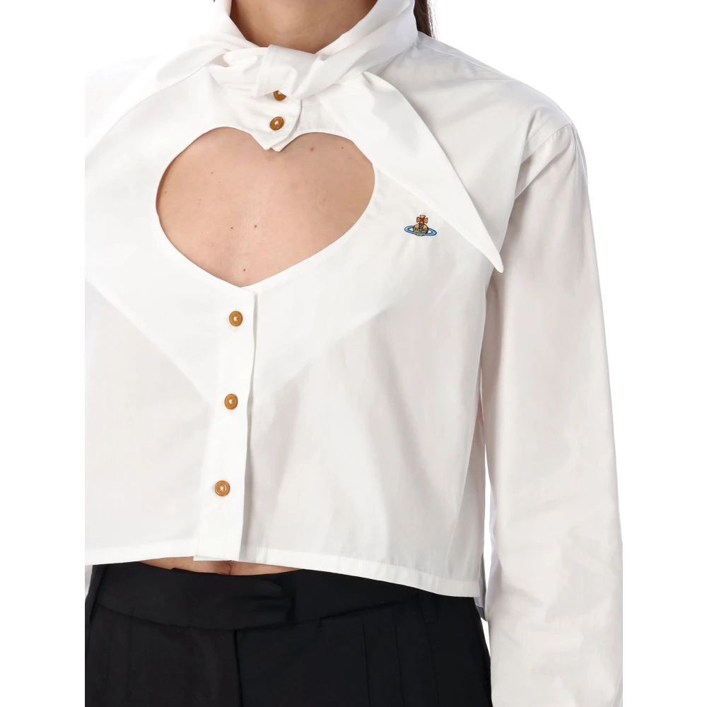 Vivienne Westwood Hart Cut Off Shirt White Dames