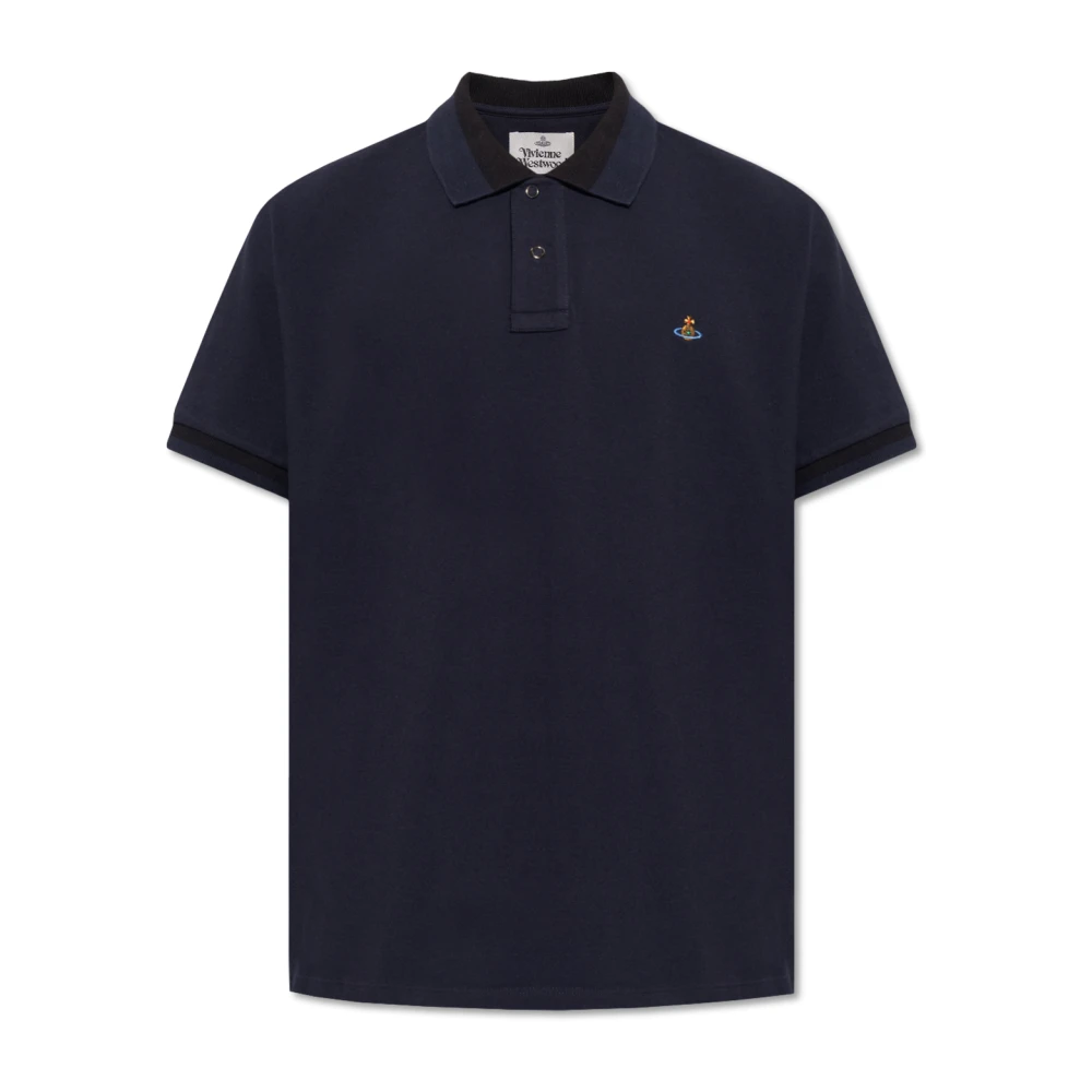 Vivienne Westwood Polo shirt met logo Blue Heren