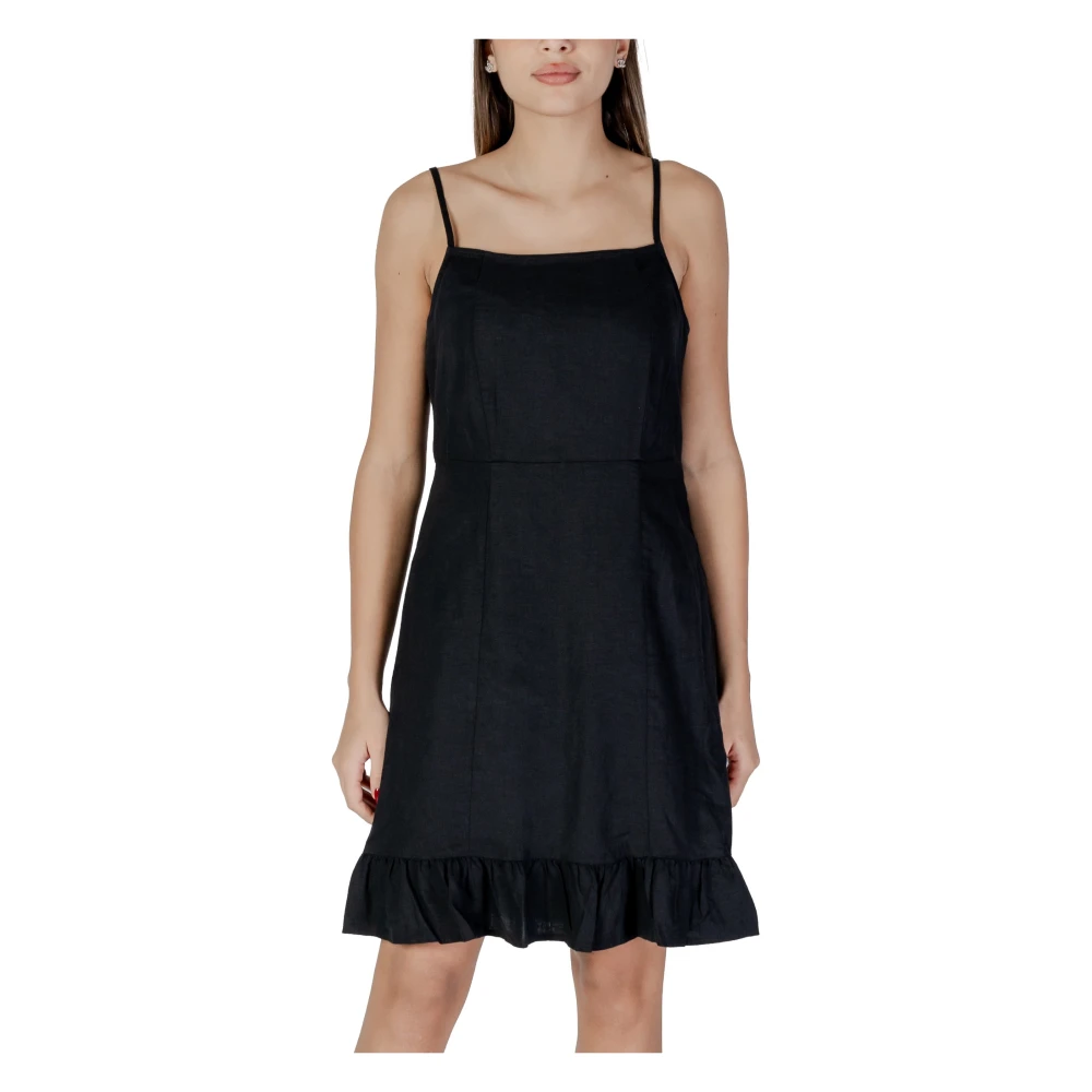 b.Young Zwarte Strapless Zomerjurk Black Dames