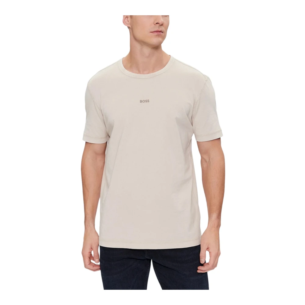Hugo Boss Stijlvolle T-shirts voor mannen en vrouwen Beige Heren